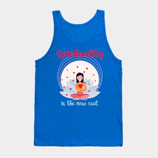 Spirituality is the new cool, meditating hearts Tank Top